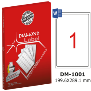 Diamond Label Lazer Etiket DM-1001 199.6x289.1 Mm 100 Adet