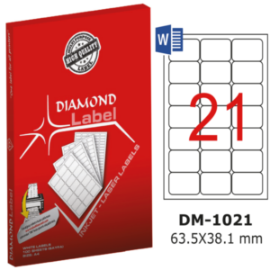 Diamond Label Lazer Etiket DM-1021 63.5x38.1 mm 100 Adet
