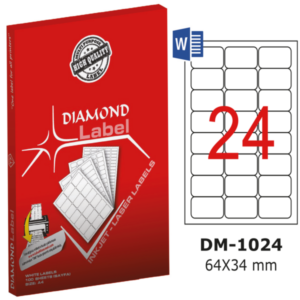 Diamond Label Lazer Etiket DM-1024 64x34 Mm 100 Adet