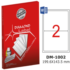 Diamond Label Lazer Etiket DM-1002 199.6x143.5 Mm 100 Adet