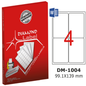 Diamond Label Lazer Etiket DM-1004 99.1x139 Mm 100 Adet