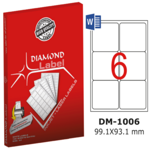 Diamond Label Lazer Etiket DM-1006 99.1x93.3 Mm 100 Adet