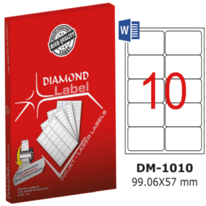 Diamond Label Lazer Etiket DM-1010 99.06x57 mm 100 Adet